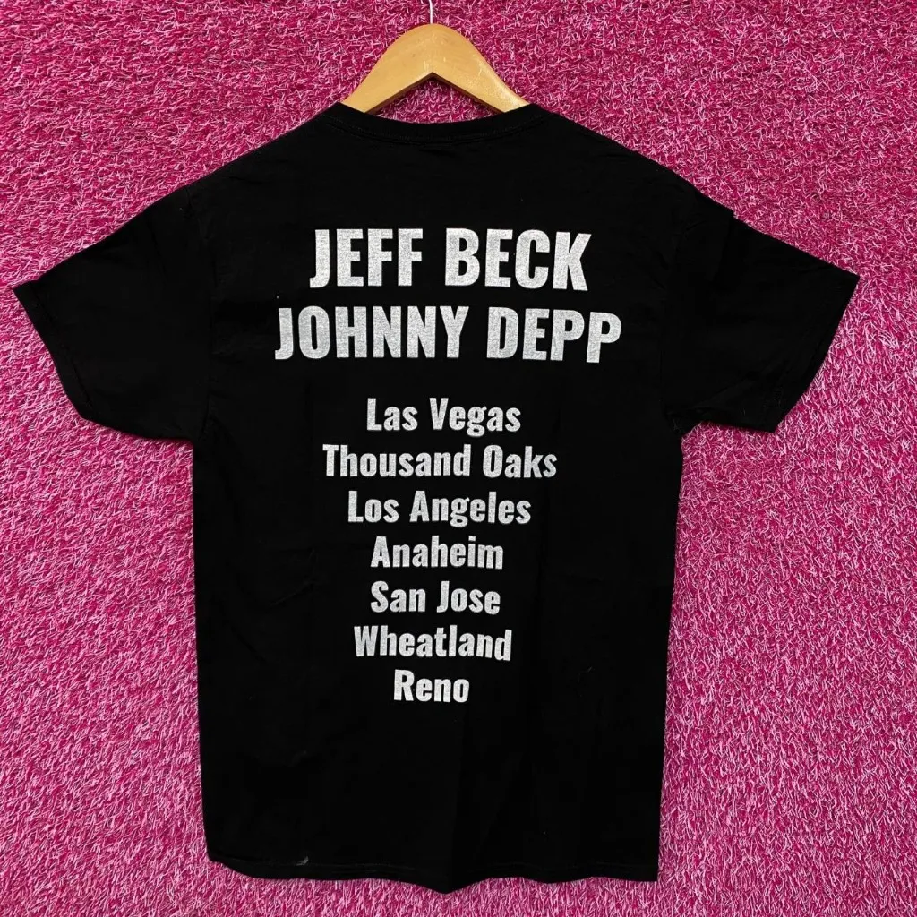 Jeff Beck Johnny Depp California Nevada Rock Duo Tour Tee Small - Image 3