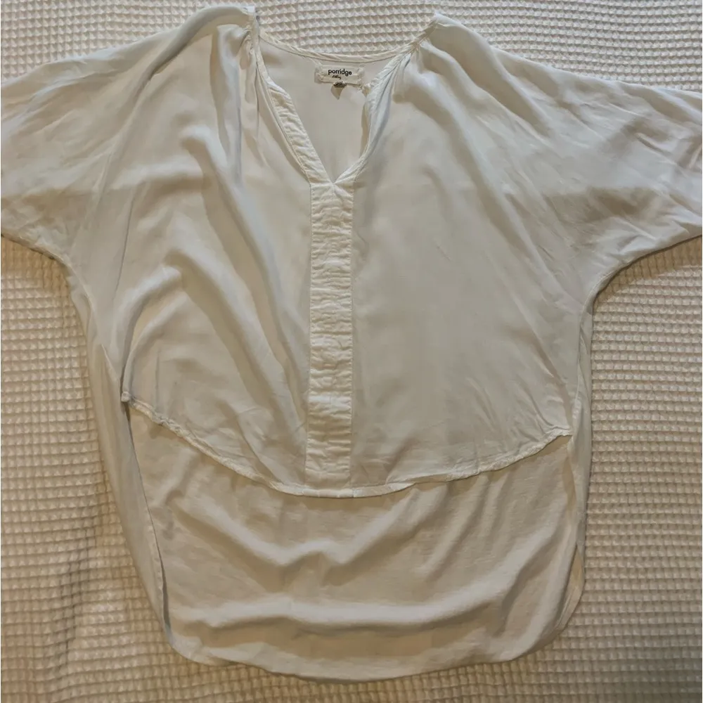 Oversized White Anthropologie Blouse - Image 4