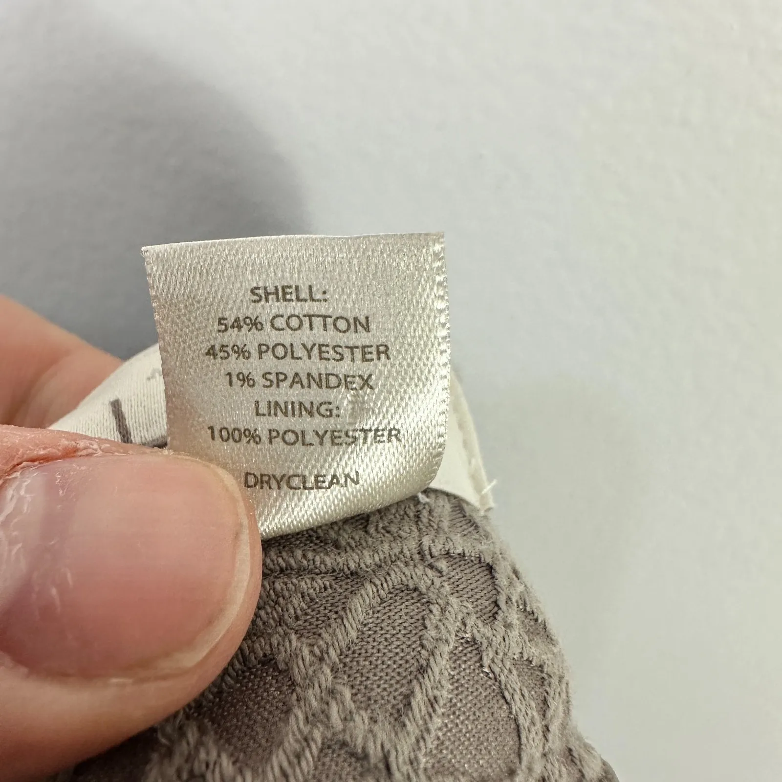 LOFT Pencil Skirt Womens 6 Taupe Jacquard Textured Quiet Luxury Old Money Career - Image 7