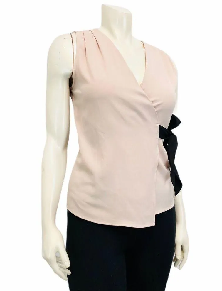 ZARA Basic Wrap Sleeveless Top Blouse Medium - Image 2