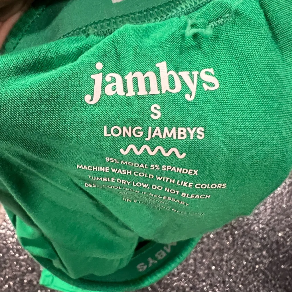 Jambys JamTee & Long Jambys 2 Piece Green Sleep Set Top XXS Bottom Women’s S Size undefined - Image 4