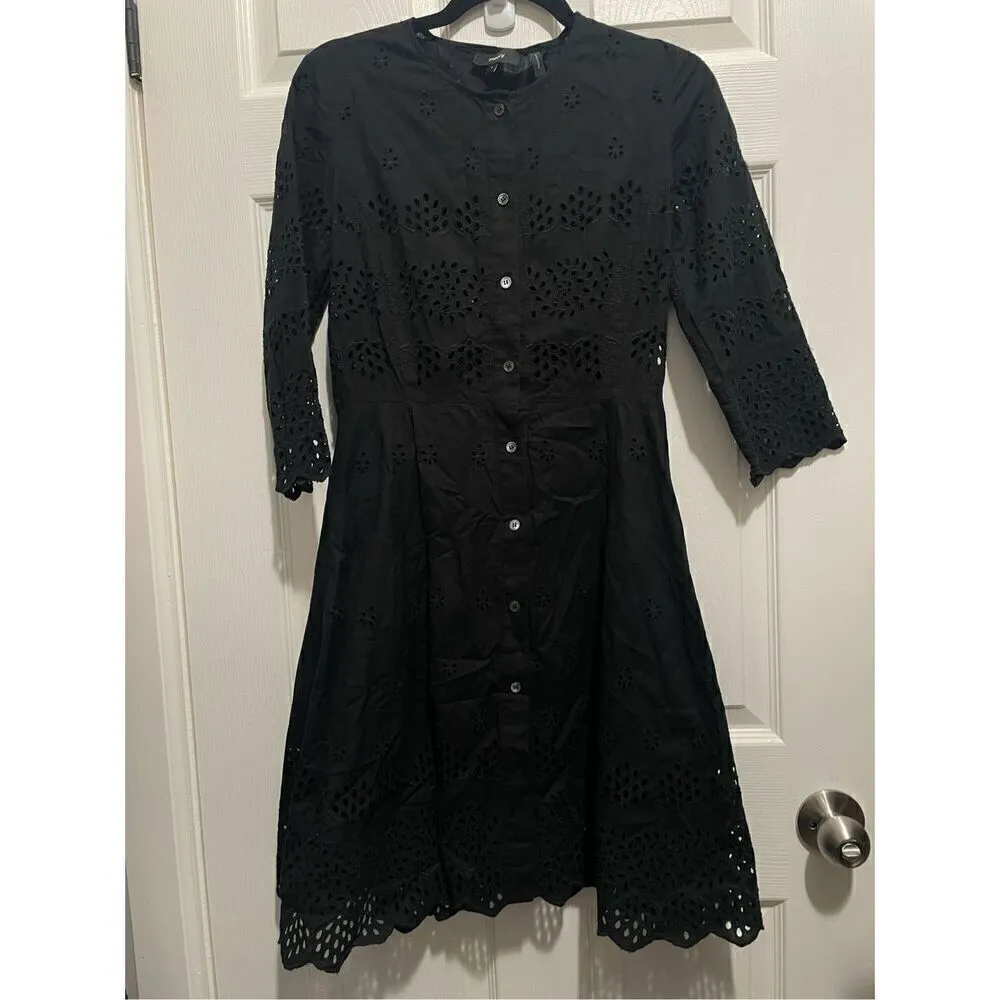 Theory structures eyelet shirt dress size 0 - Image 2