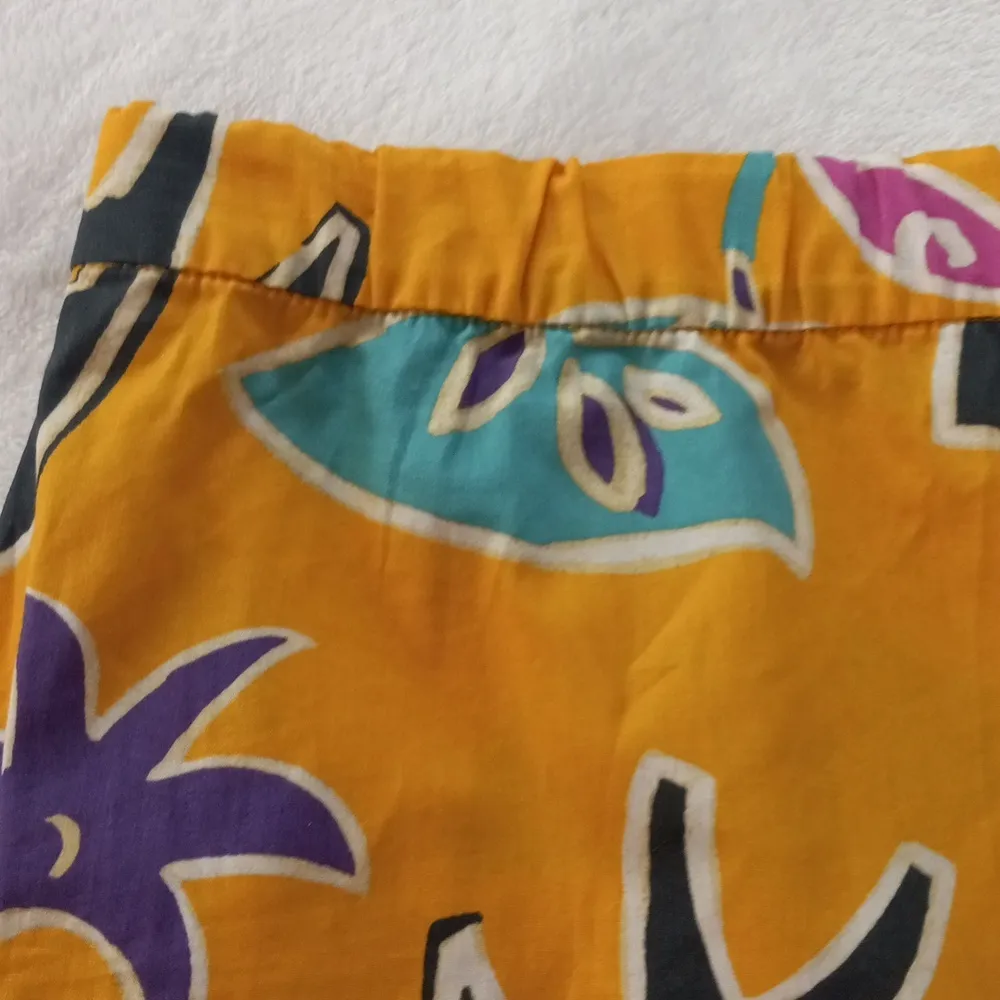 Zara Ruffled Island Geometric Print Yellow Multicolored Shorts NWT - Image 8