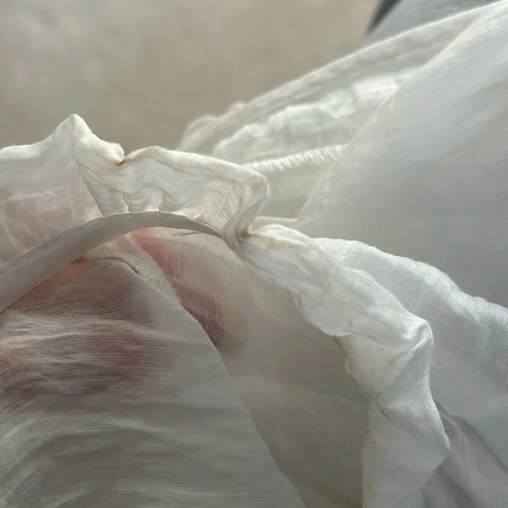 Zara White Ruffle Sleeveless Blouse - Image 10