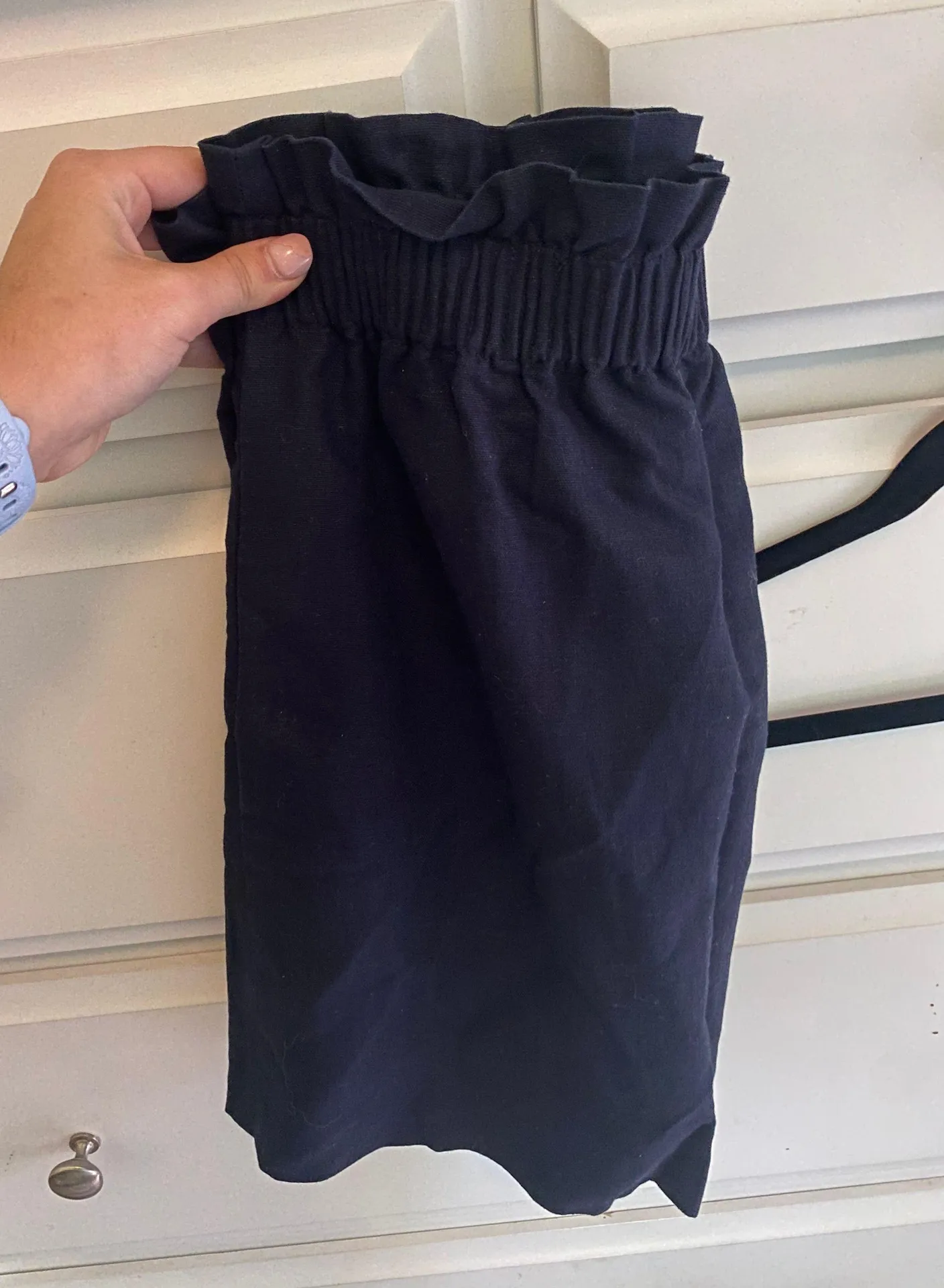 J.Crew Navy Paper Bag Skirt - Image 2