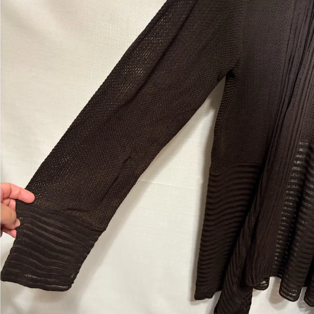 Carolyn Taylor Brown Cardigan Sweater Lightweight Knit - Image 8