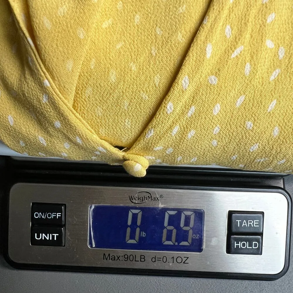 Womens Ruffle Hem Workwear Feminine Relaxed Cottagecore Gardencore Chic Top Sz M Yellow Size M - Image 9