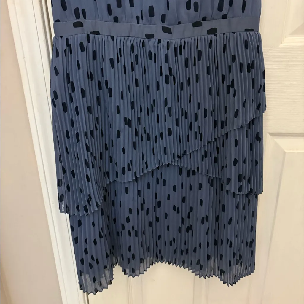 Banana Republic Polka Dotted Sleeveless Dress with Tiered Pleated Skirt - Image 8
