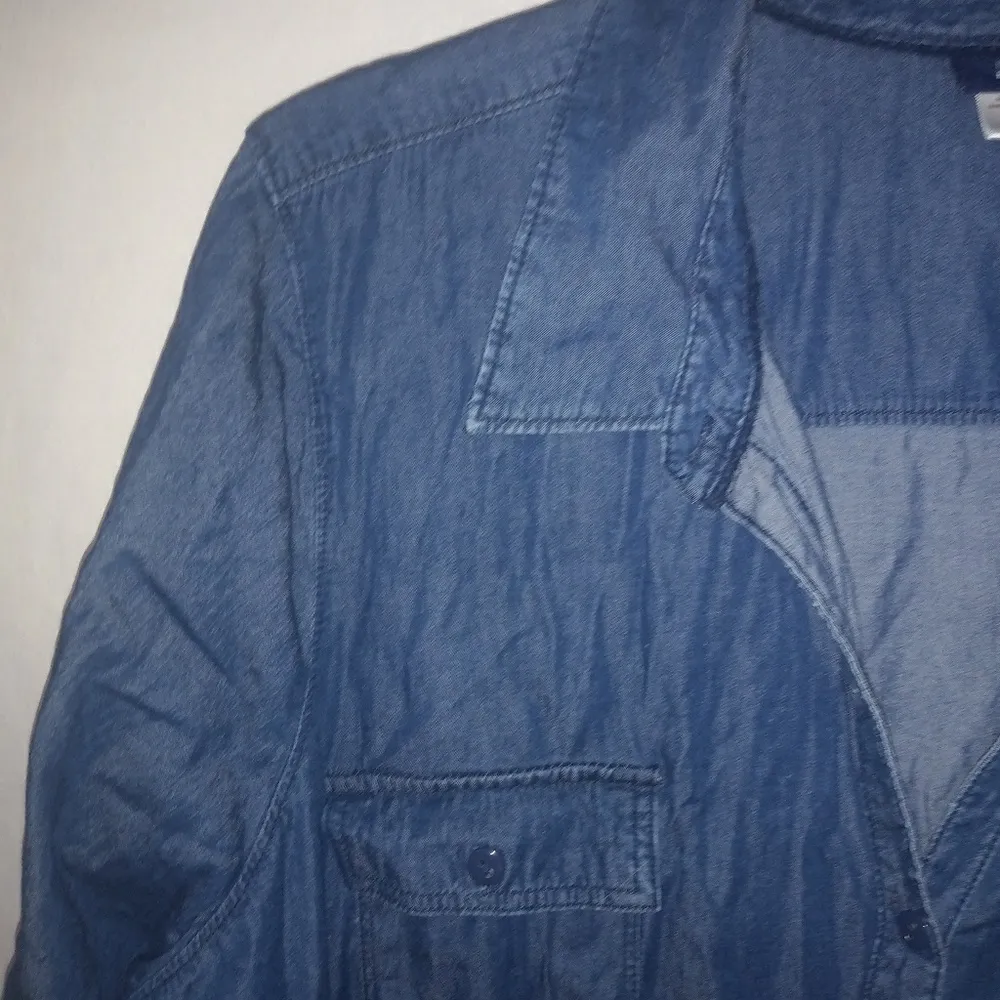 BE Denim 2X Button Down Front Dress Plus Blue - Image 4