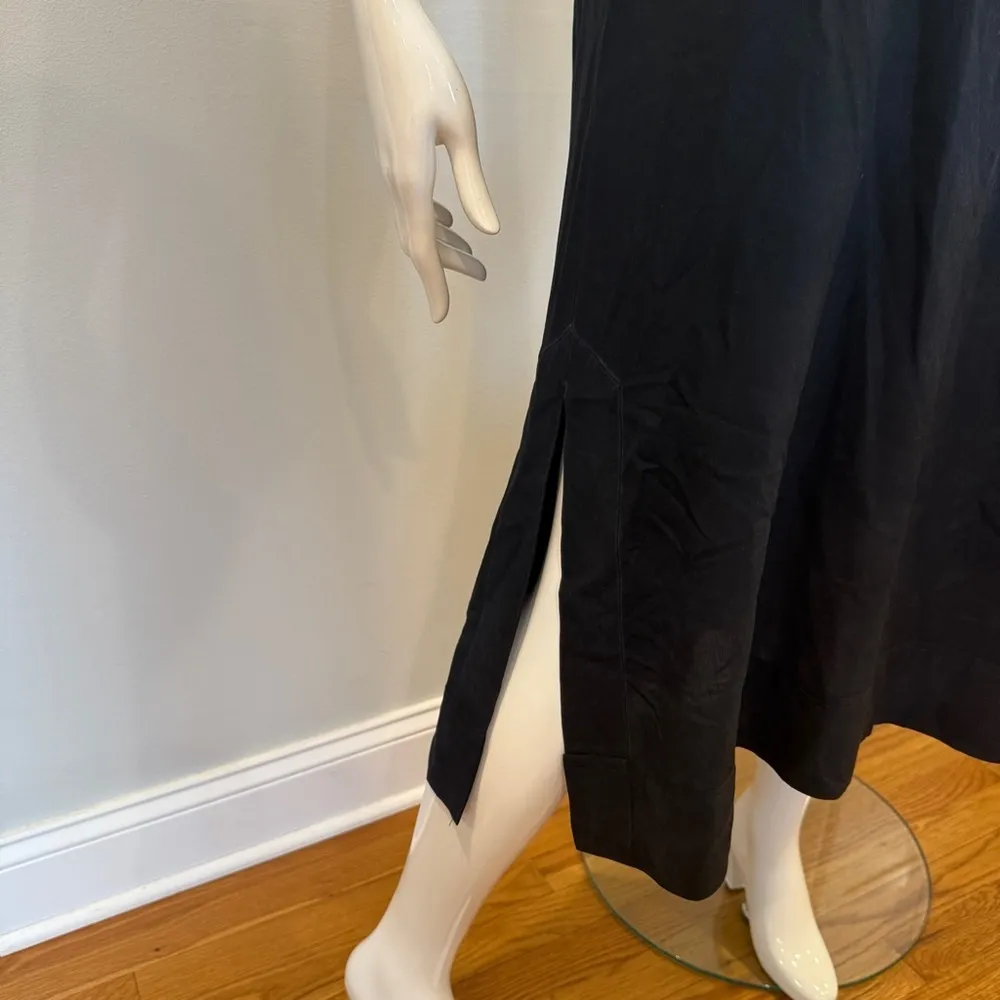 DKNY 100% Silk Sleeveless Black Midi Dress - Image 3