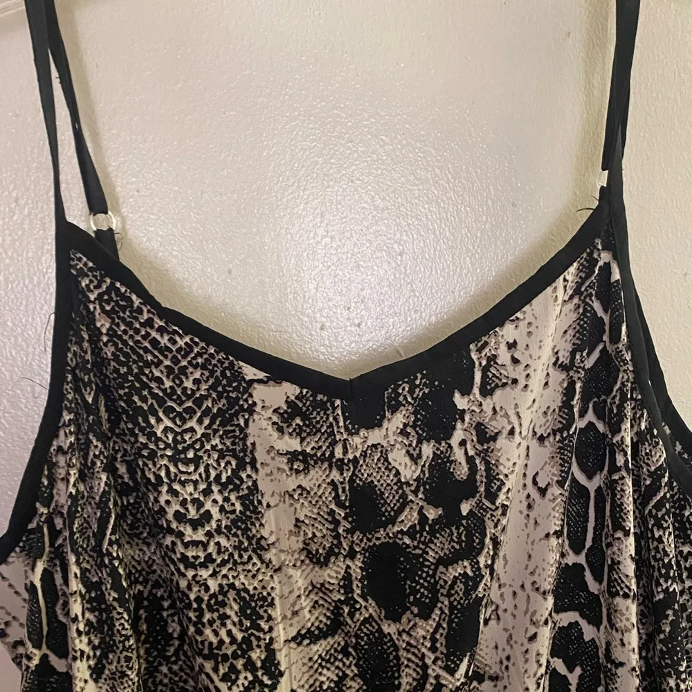 Blue Island Women’s Snakeskin Snake Print Romper M Medium Bust 40” Brown Black - Image 4
