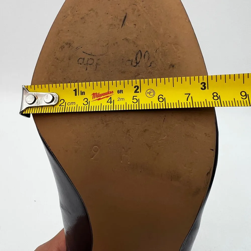 Vintage 80s Papagallo Purple Leather Heels Pointy Toe Ribbon Detail Court Shoe Size 9 - Image 7