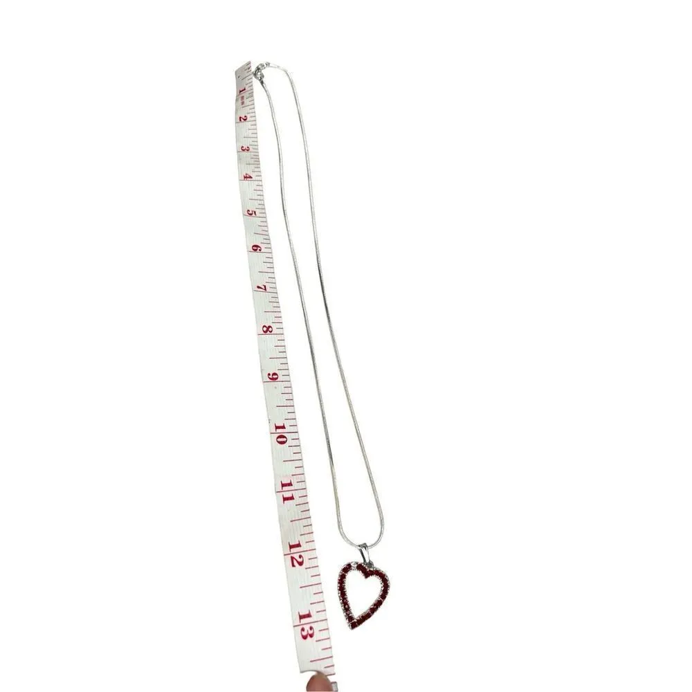 Open heart pendant on 925 signed necklace - Image 6