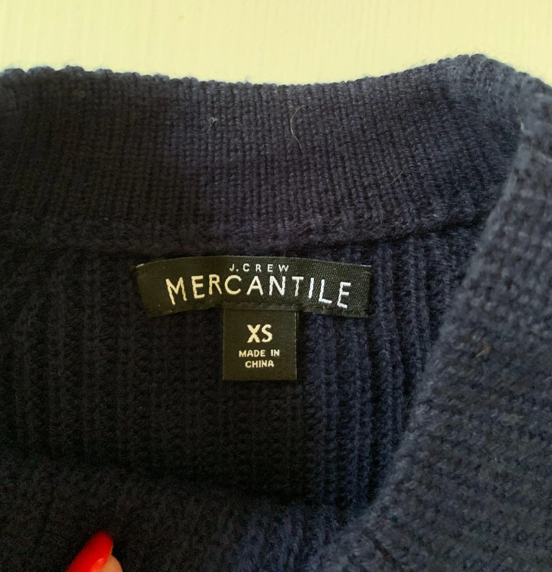 Navy Blue Bow Tie Knit Sweater - Image 4