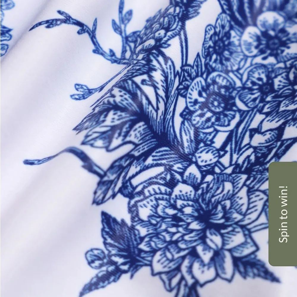 Berlook Floral Halter Triangle Bikini Top ONLY 64 Blue - Image 7