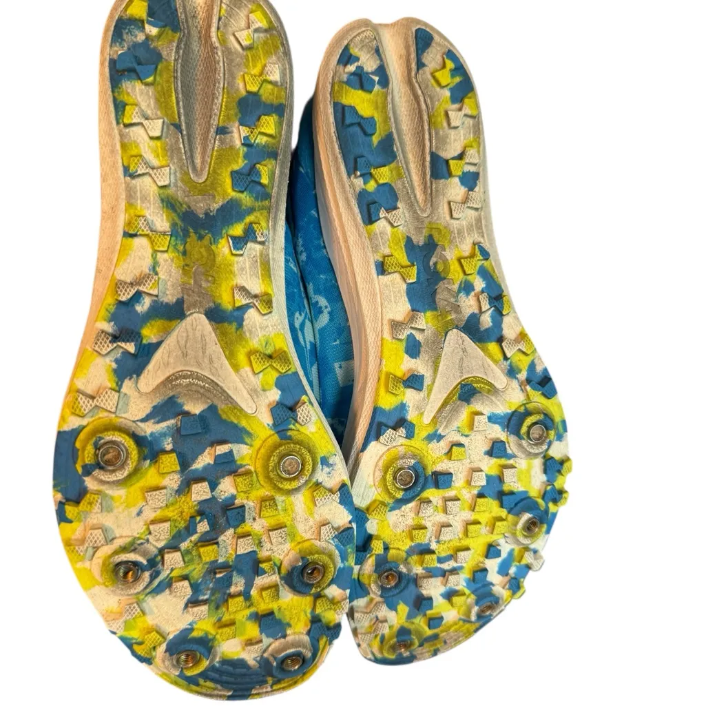 Hoka Blue and Yellow Running Shoes size 9 - Image 6