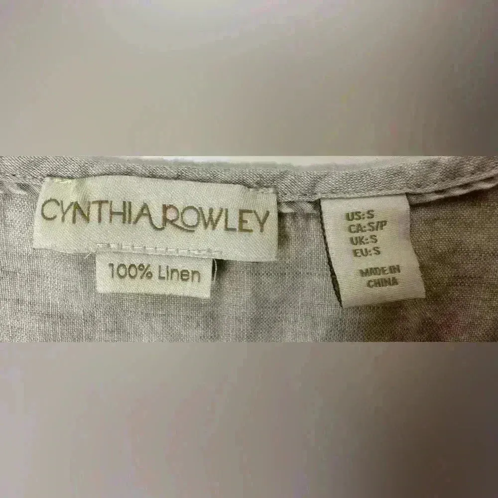 Cynthia Rowley 100% Linen Women Tunic Top (M11) - Image 7