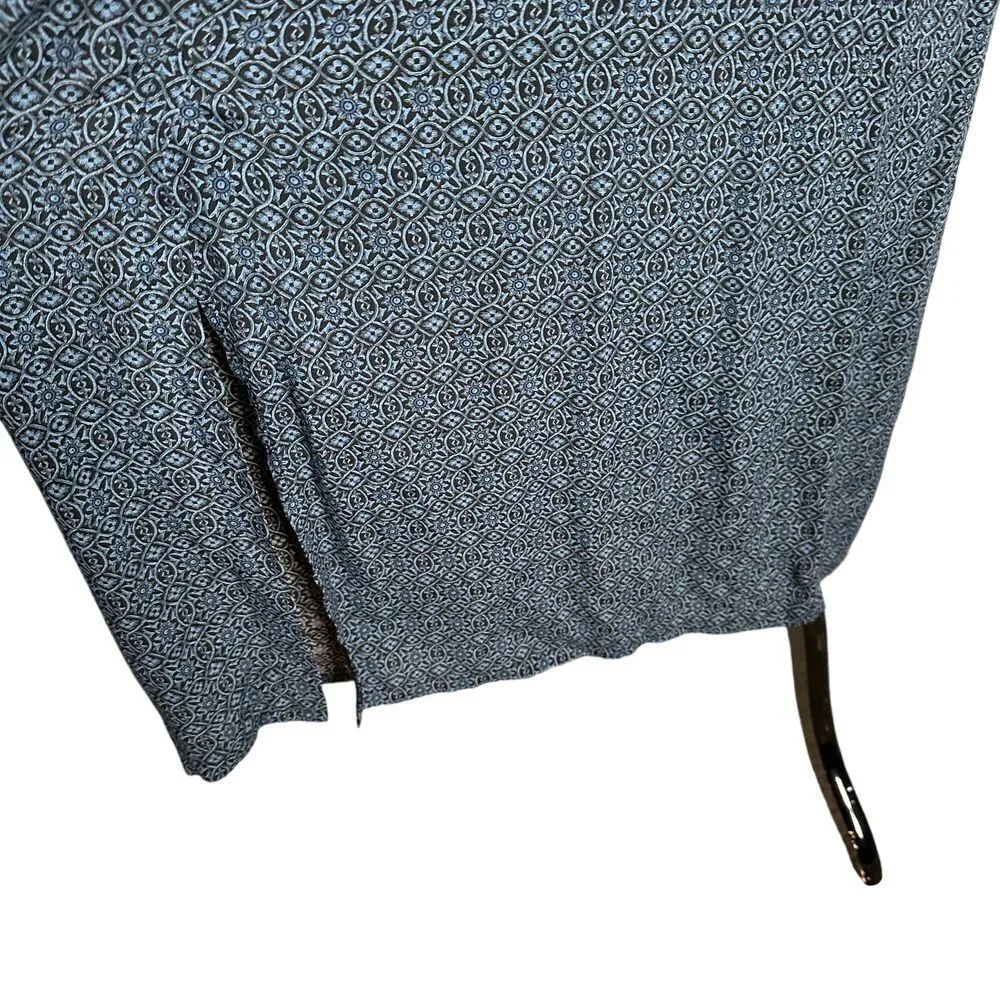 Old Navy Womens‎ Y2K Floral Maxi Dress Size 10 Blue Hippie Cottage Modest - Image 7