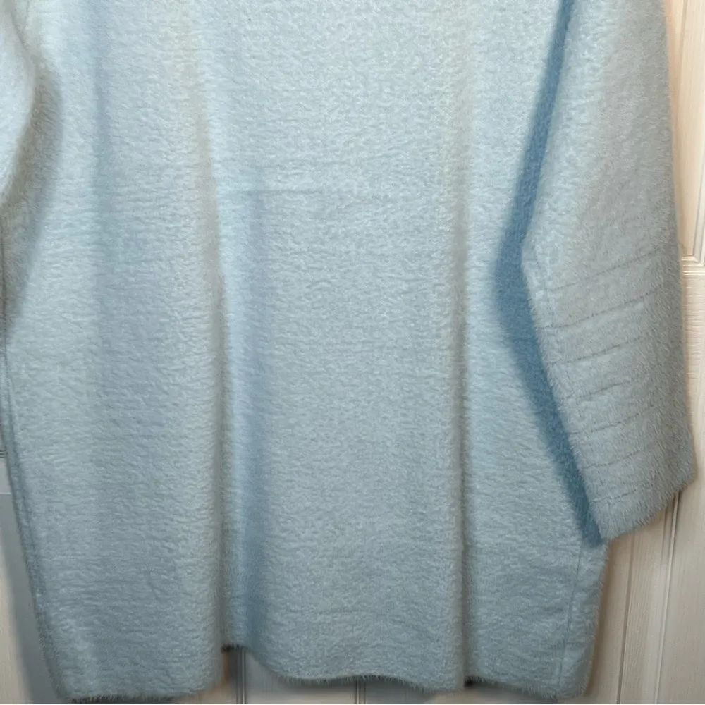 NVLT Anthropologie Light Blue Soft Short Trench Style Coat Sz XL - Image 12