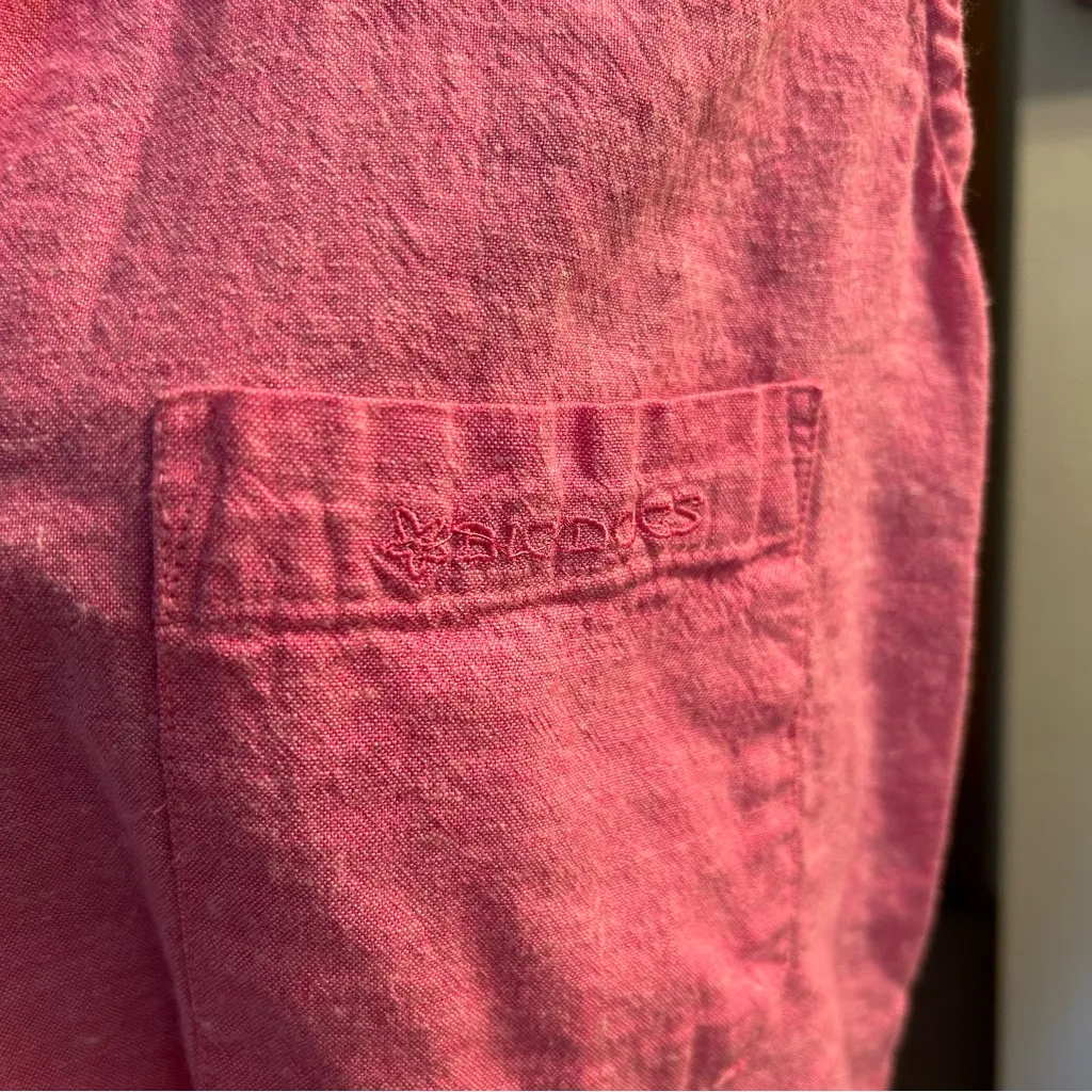 Big Dogs Resort Wear pink cotton blend sleeveless button down top size XL - Image 5