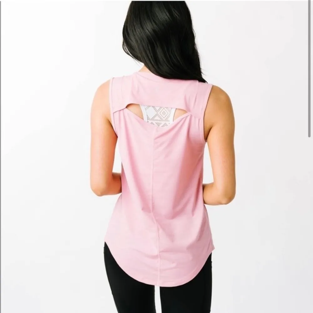 Zyia Active pink horizon athletic muscle tank top women’s size XS - Image 2