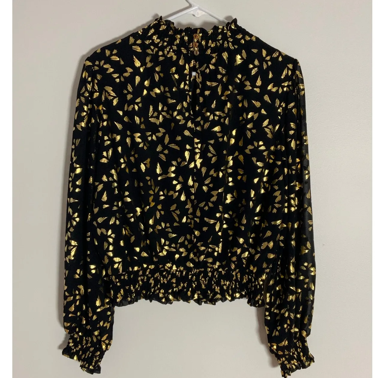 Lost + Wander Lost‎ + Wander Black/Gold Blouse size M/L - Image 4