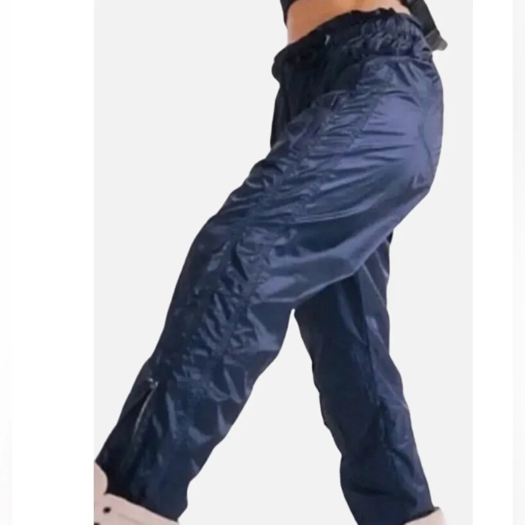 Free People Back to the Future pants blue pull on jogger pant sporty lightweight Size L - Image 3