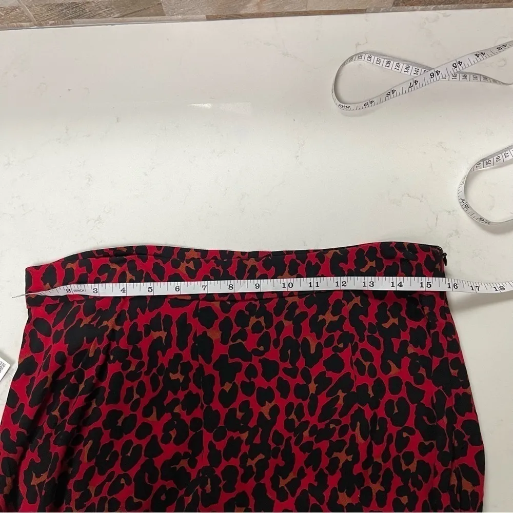 𝅺zara ASYMMETRIC ANIMAL PRINT SKIRT Sz L NWT - Image 15