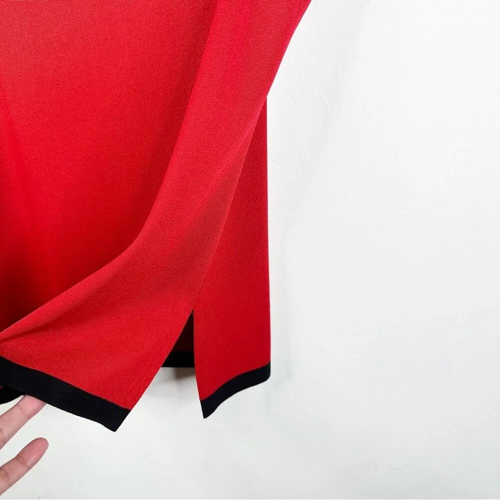 Misook Red Black Trim Sleeveless Layering Tank Top - Image 4