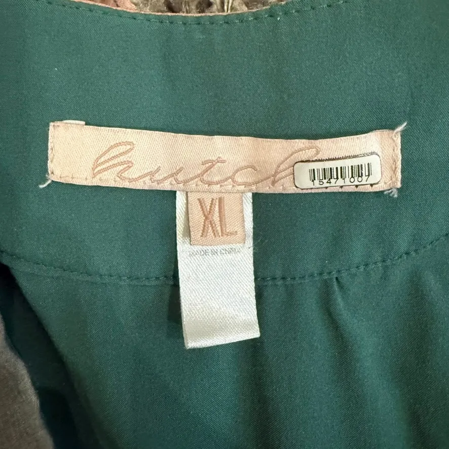 Hutch V-Neck Long Sleeve Floral Sema Top in Green Multi, Size XL - Image 5