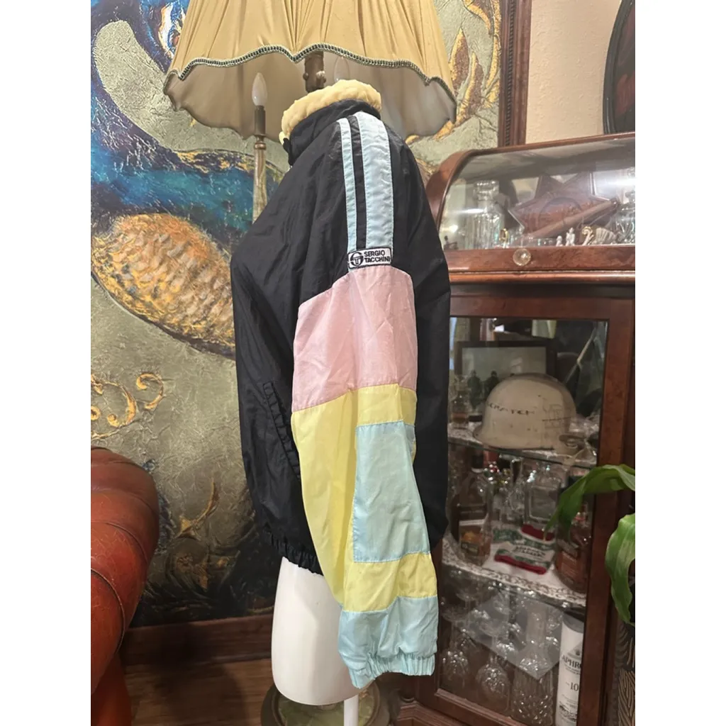 Women's Sergio Tacchini Jacket Size M Black Multi - Image 2