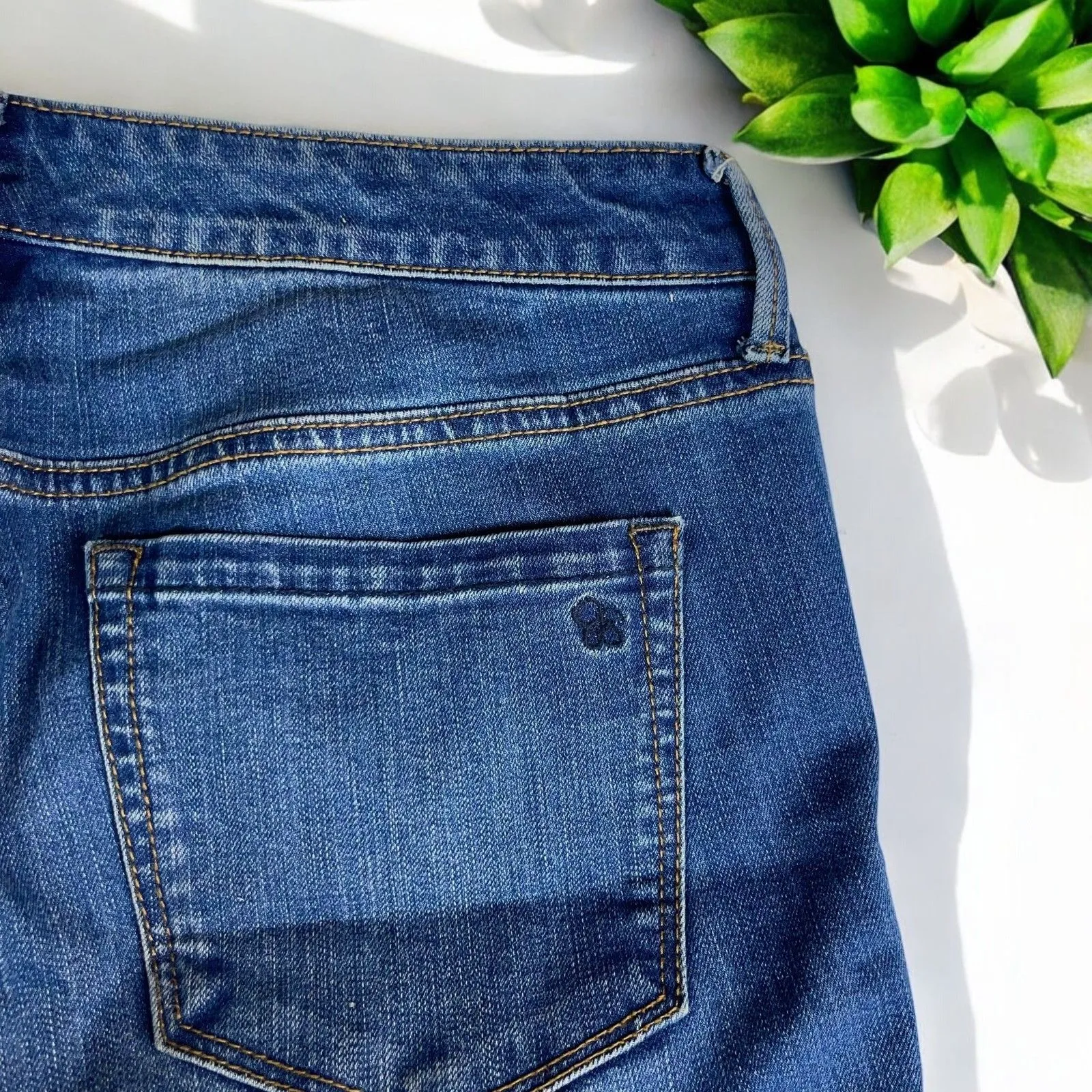 Jessica Simpson Rainbow Stripe Embroidered Arrow Straight Claim to Fame Jeans - Image 9