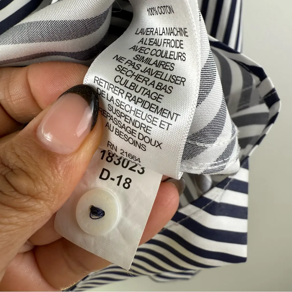 Foxcroft Wrinkle Free Cotton Cherry Shirt Size 14 Shaped Women's Heritage - Image 7