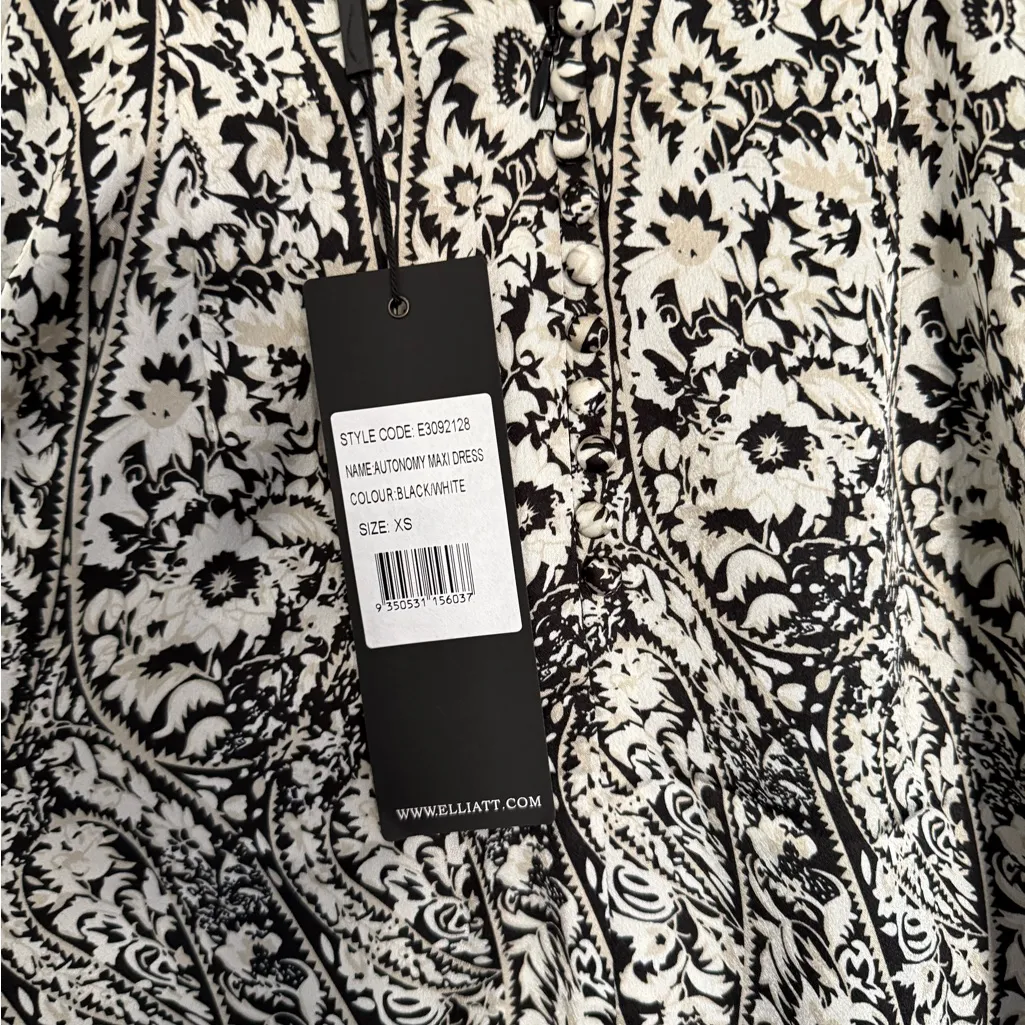$189 New Elliatt Autonomy Dress - Black &White - XS - Image 5
