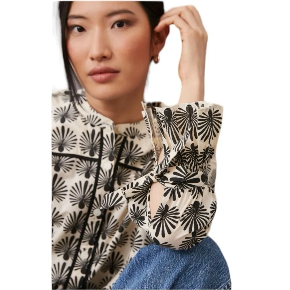 Porridge x Anthropologie - Whimsy Buttondown Shirt Blouse Sz S - Image 4