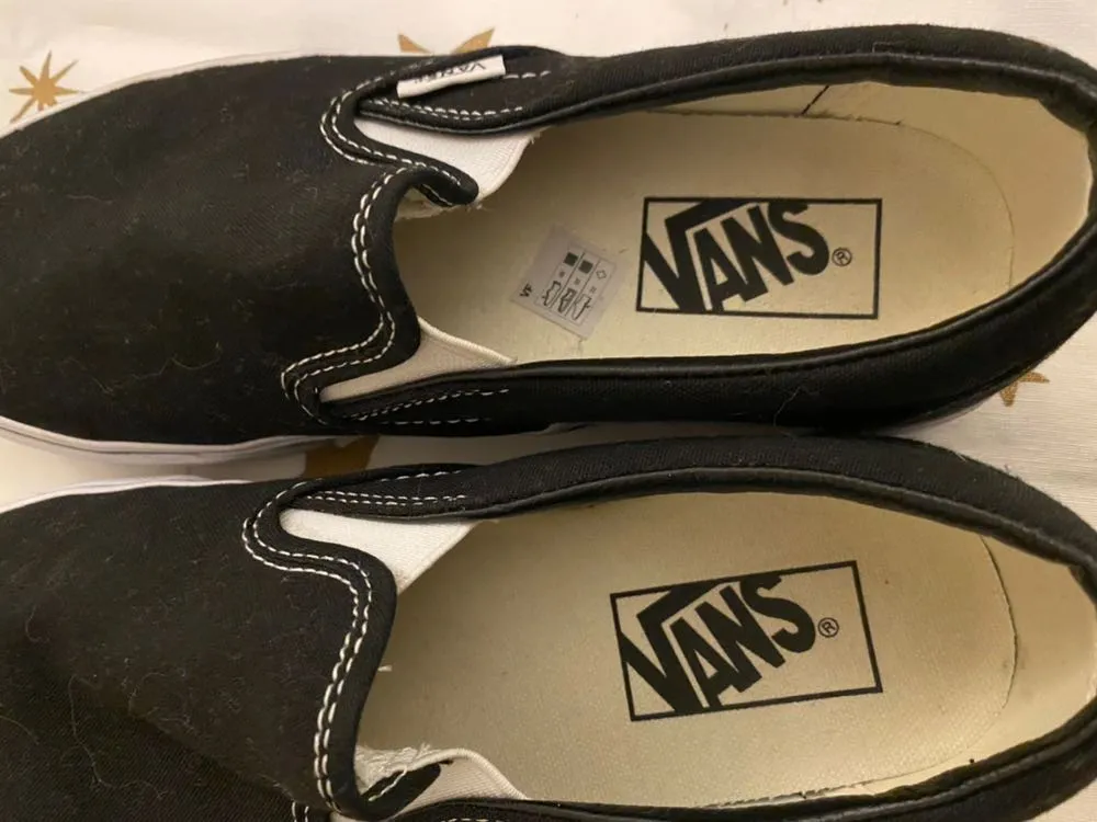 Vans Black Slip Ons - Image 5