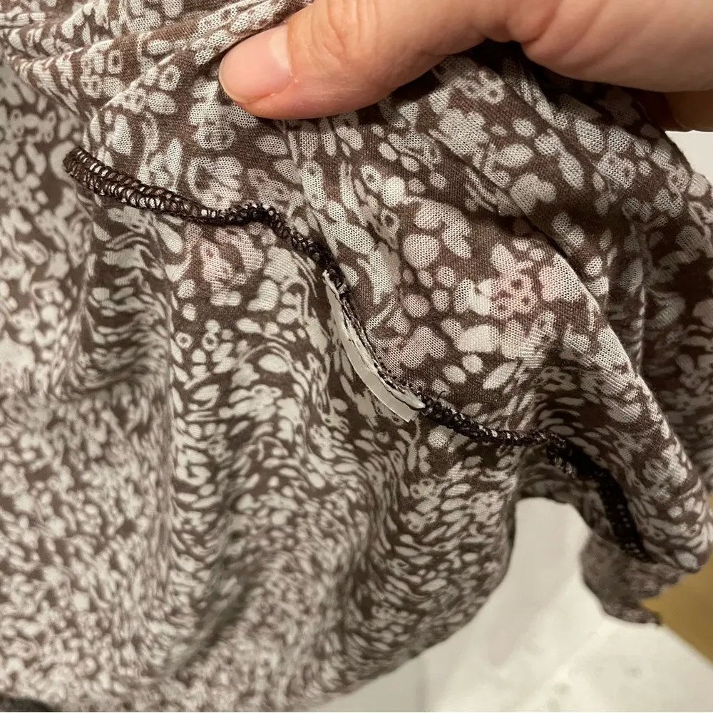 Adorable Y2K mesh floral burnout wrap tie front boho gypsy fairy core - Image 3