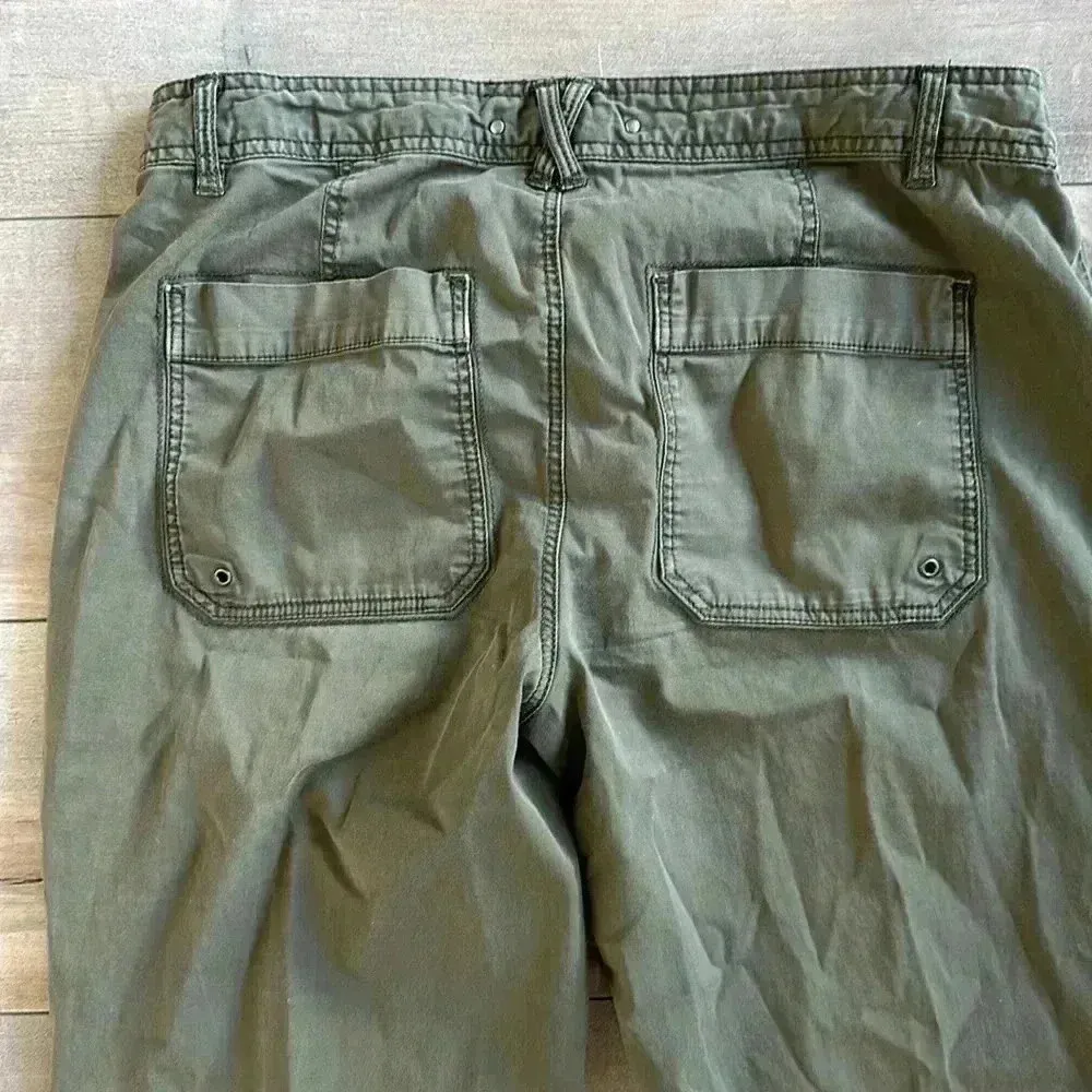 Anthropologie Hei Hei Twill Braided Pocket Khaki Green Pants Sz 2 - Image 7