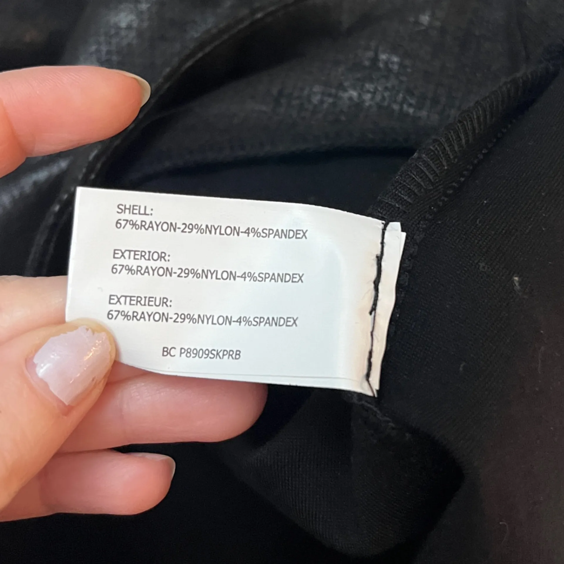 Insight Black Shimmer Leggings Size 2 - Image 3