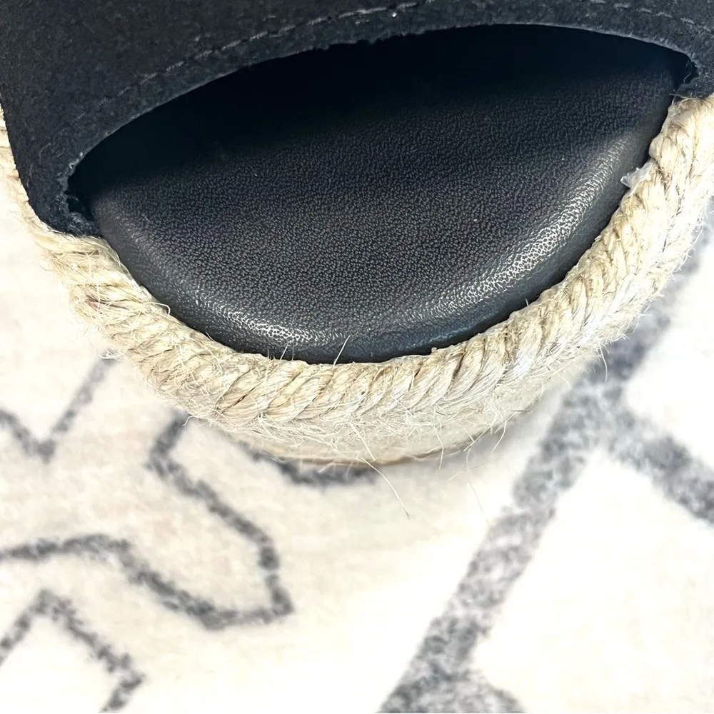 Marc Fisher LTD Alita Espadrille Wedge Sandals in Black Size 10 - Image 10