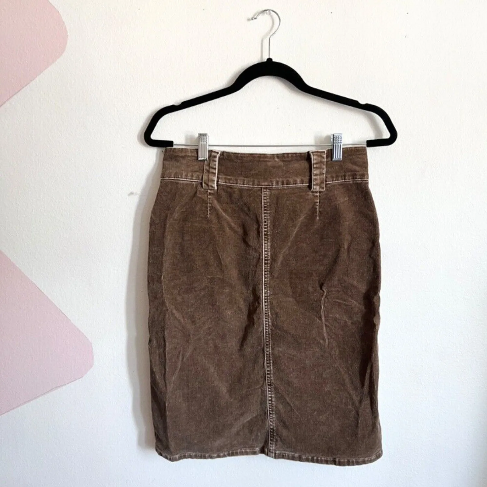 Vintage Brown Corduroy Skirt Boho Cottagecore‎ 70s Inspired Retro Sz 7 - Image 3