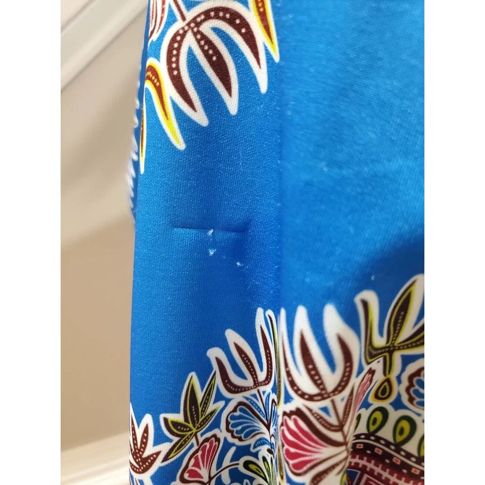 African Print Multicolor Dashiki Long Sleeve Full Zip Bomber Jacket XL - Image 7