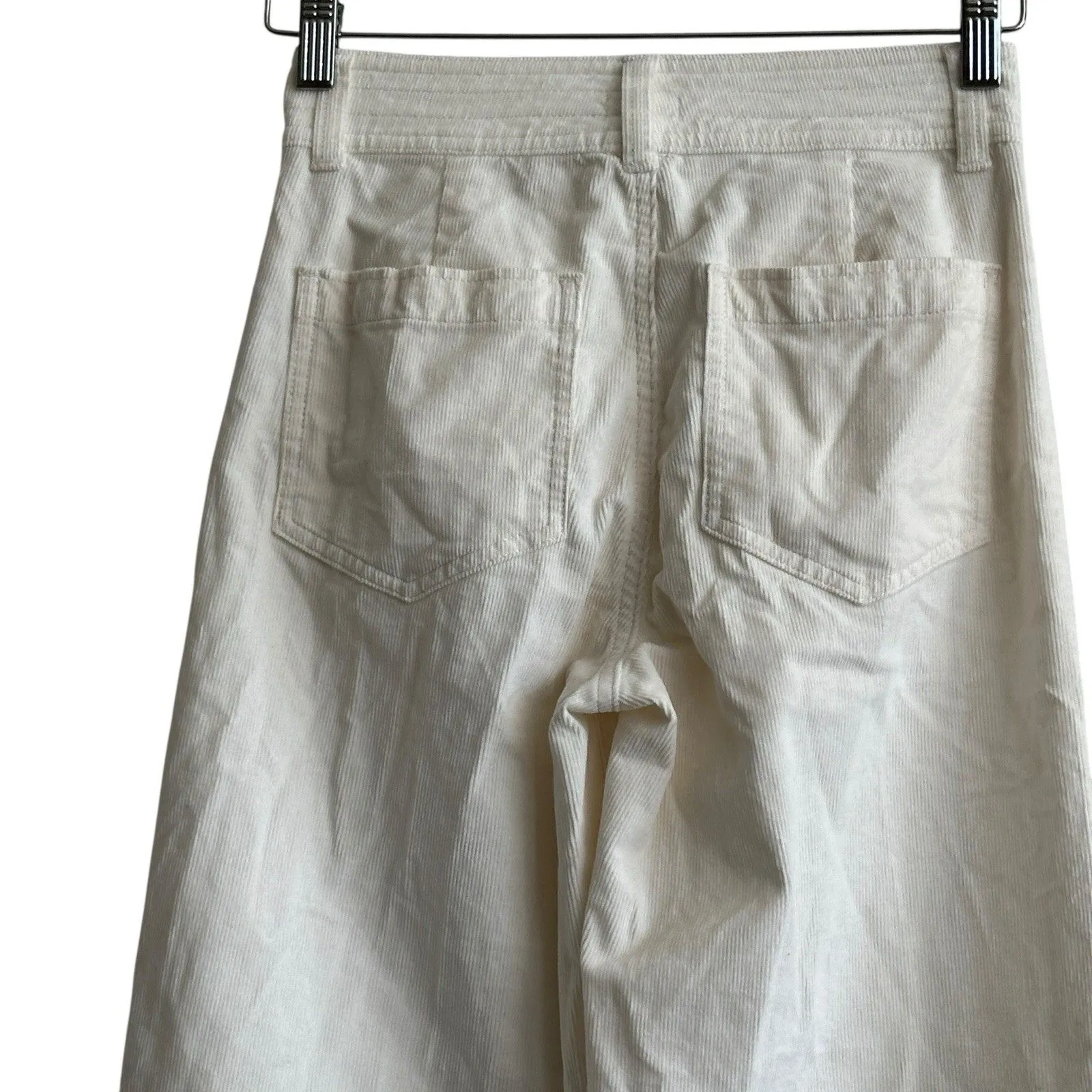 Faherty Corduroy Wide Leg Pants Women’s Egret High Rise Organic Stretch 24 - Image 6