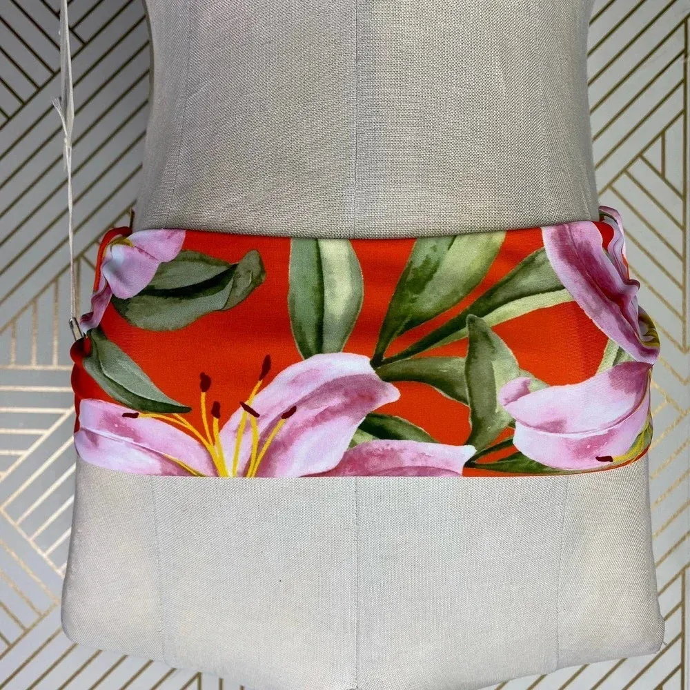 Mara Hoffman‎ Abigail Bandeau Bikini Top Red Floral - Image 4