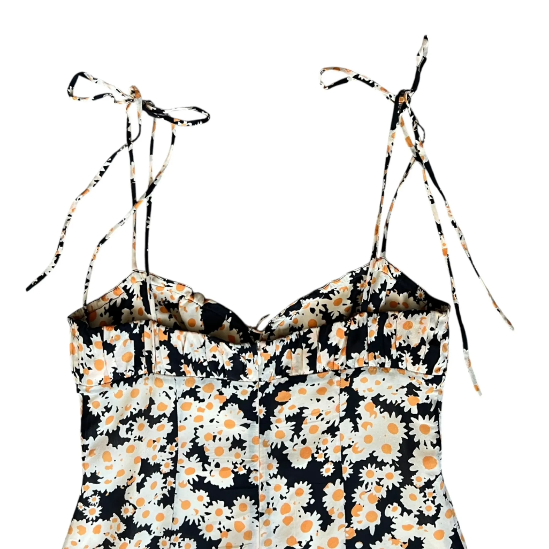 Realisation Par Women’s Devon Flower Power Daisy Print Navy Silk Mini Dress M - Image 7