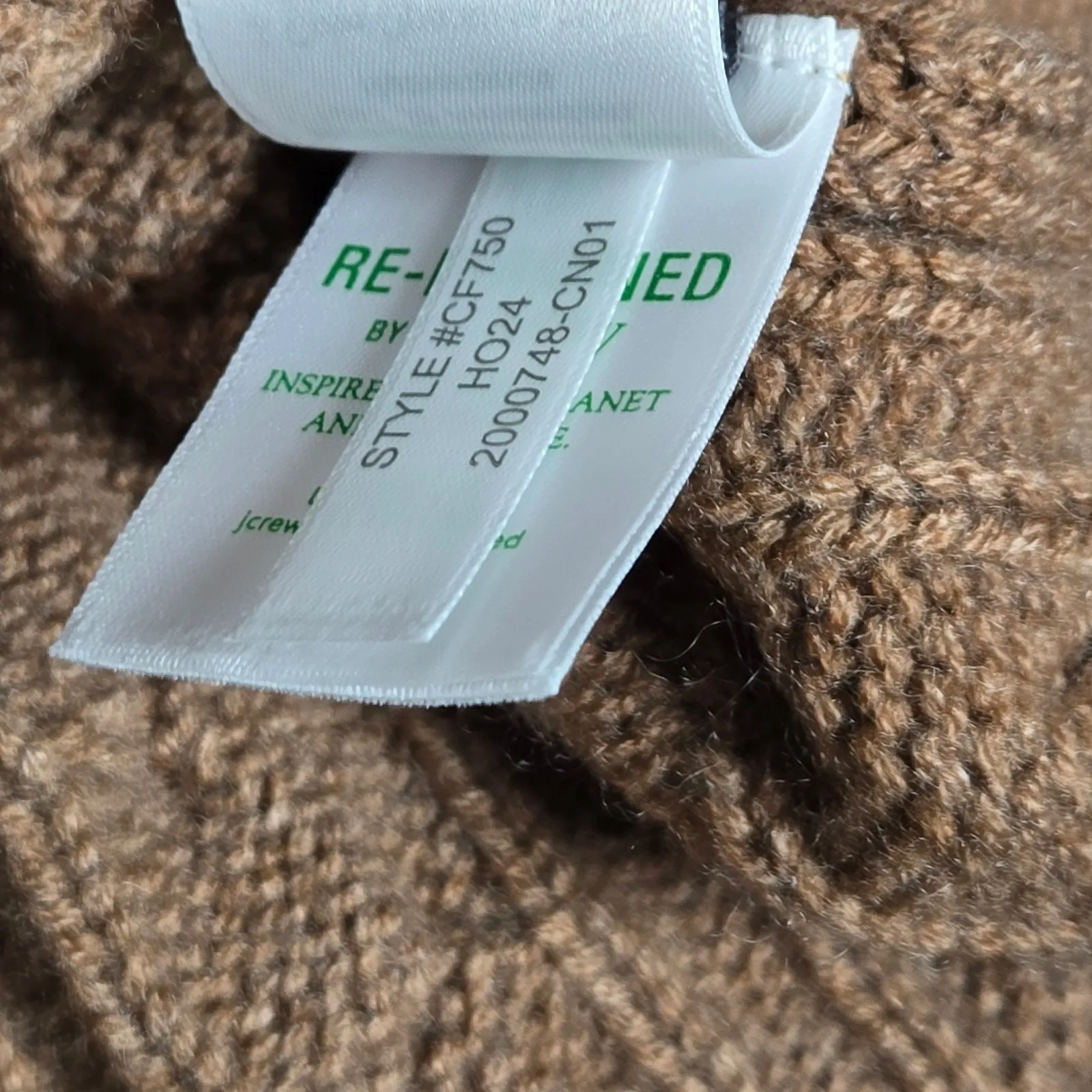 J‎ Crew Collection 100% Cashmere Cable Knit Mini Skirt XL Brown - Image 6