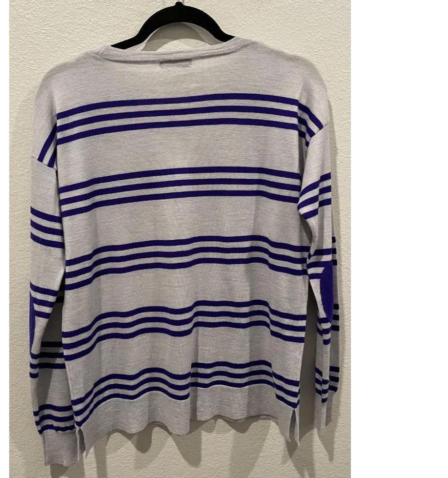 J.Crew  Merino Wool Triple Stripe Elbow Patch Sweater - Image 2