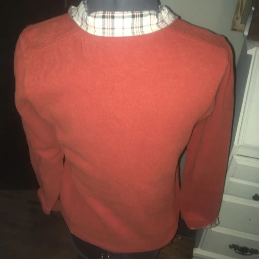 Orvis quarter zip pullover with plaid accents - Image 3