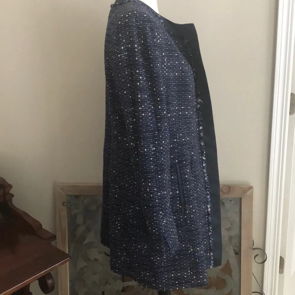 Beautiful Lafayette 148 New York Long Blue Coat - Image 5