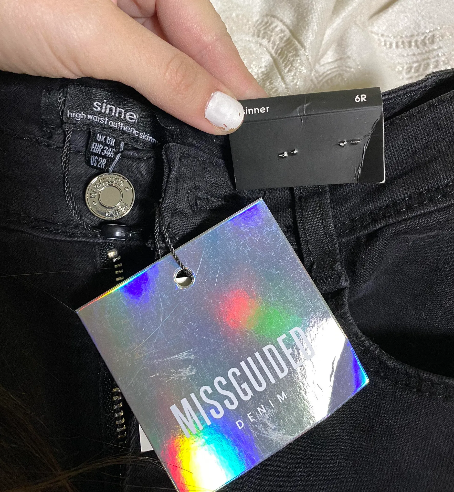 High Waisted Skinny Jeans - Image 3